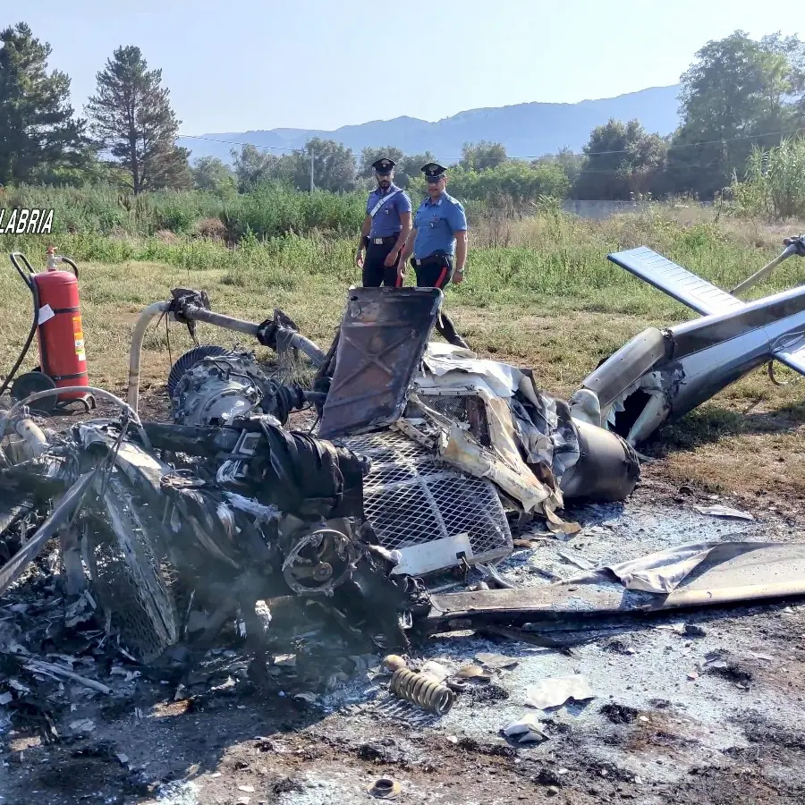 Cittanova, arrestato l'uomo che avrebbe incendiato l'elicottero di Calabria Verde