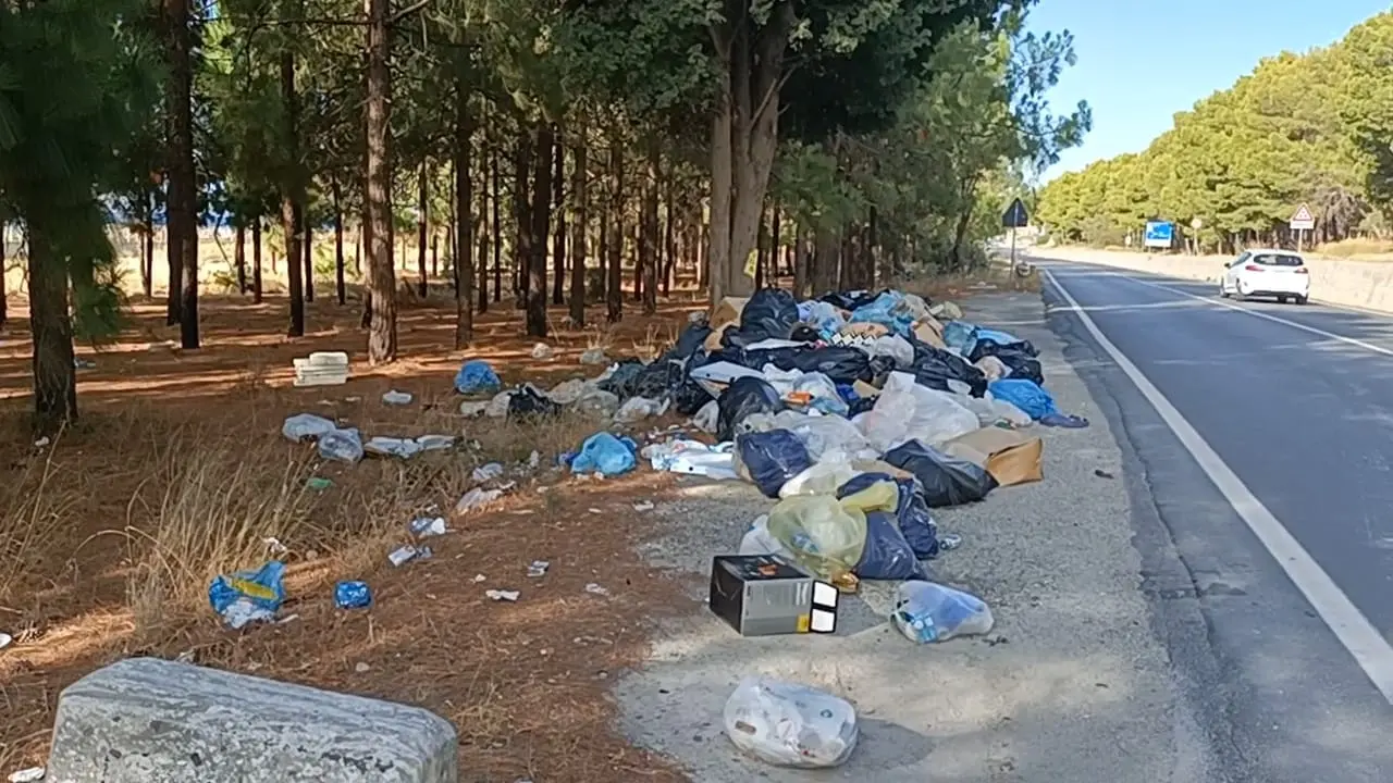 Palizzi, una discarica abusiva ai piedi dei Calanchi