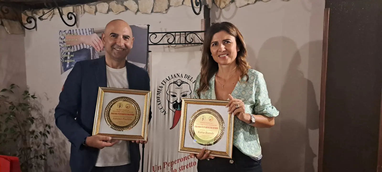Reggio, Premio Peperoncino d'oro 2023 ad Antonio Paolillo e Katia Biondo