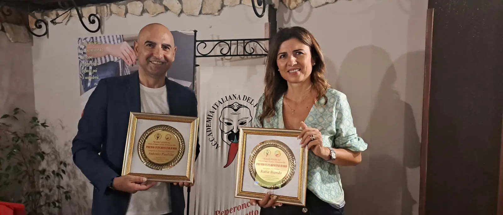 Reggio, Premio Peperoncino d'oro 2023 ad Antonio Paolillo e Katia Biondo