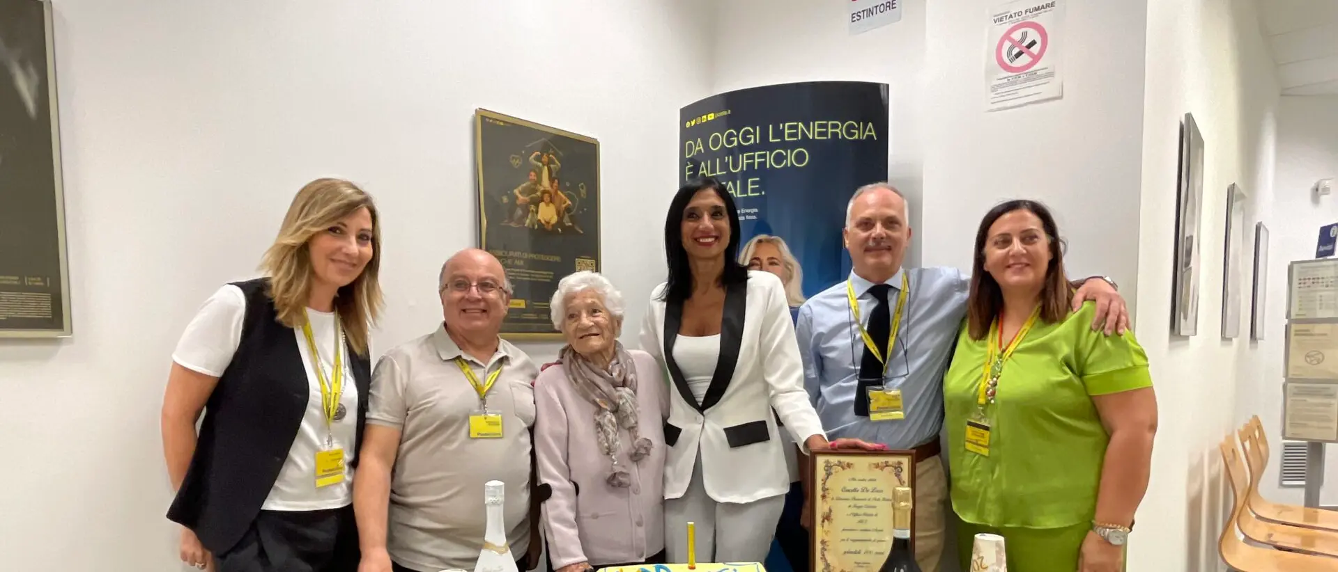 Reggio, Poste italiane festeggia i 100 anni della signora Concetta de Luca