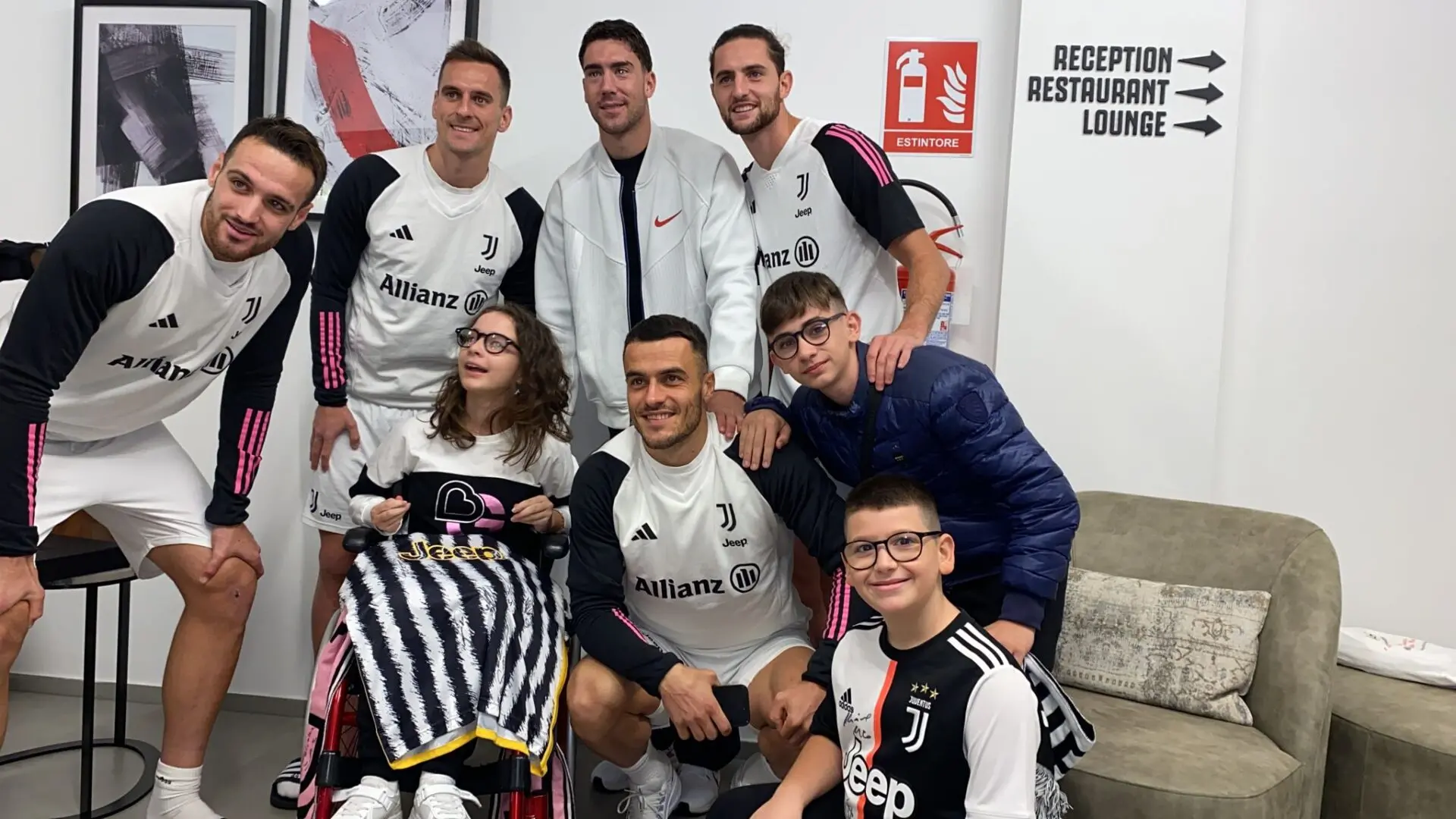 La squadra della Juventus ha esaudito il desiderio della reggina Mariachiara