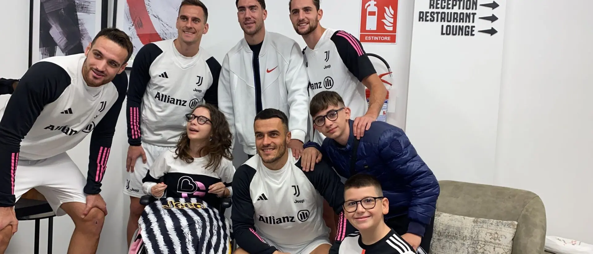 La squadra della Juventus ha esaudito il desiderio della reggina Mariachiara