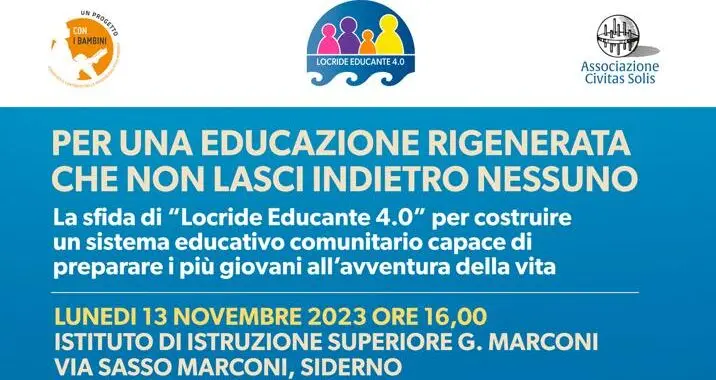 Pronta la sfida di \"Locride Educante 4.0\" per costruire un sistema educativo comunitario