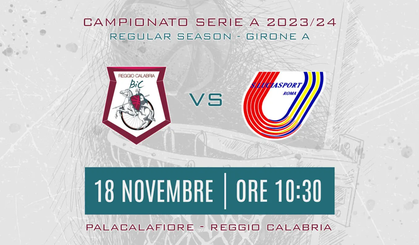 Reggio Bic, sabato il recupero contro Santa Lucia