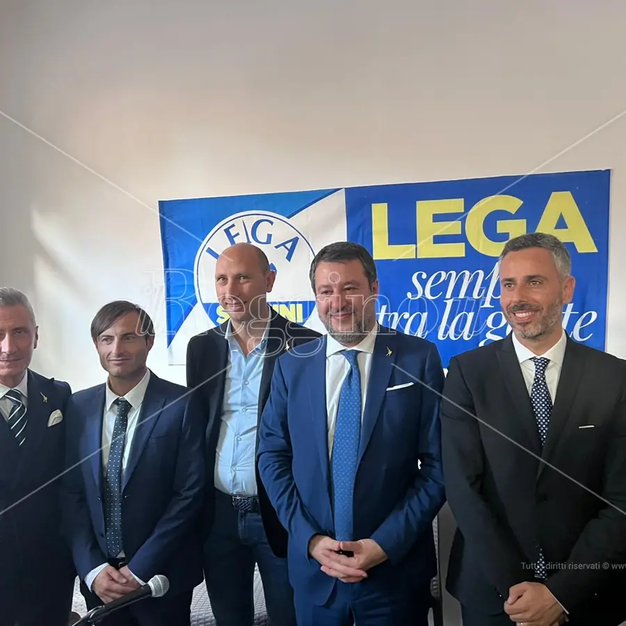 Salvini a Reggio dà il benvenuto a Neri e Cardia: «I cittadini riconoscono il lavoro di questi mesi»