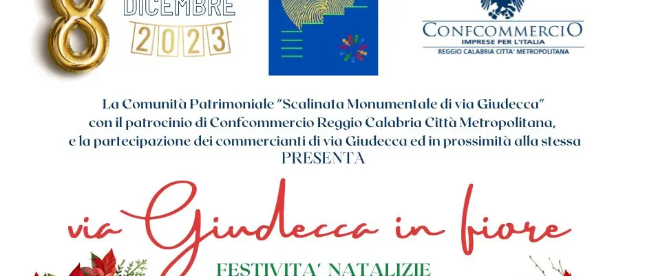 Torna “Giudecca in fiore”: la scalinata si tinge di rosso per Natale