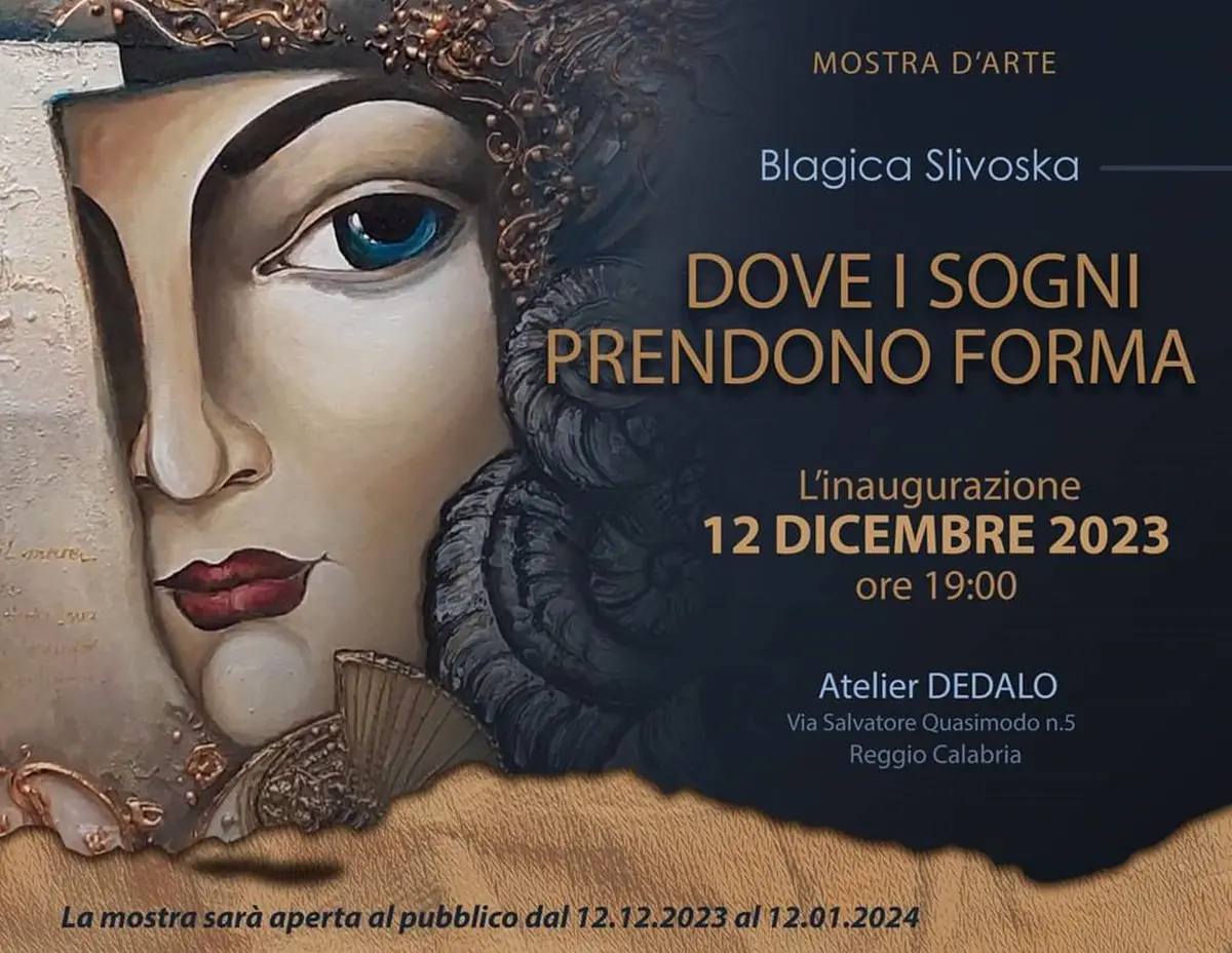 Reggio, stasera l'inaugurazione della mostra \"Dove i sogni prendono forma” dell'artista Blagica Slivoska