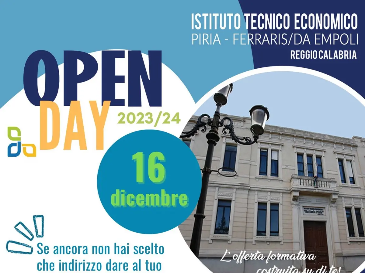 Reggio, stamattina l’open day dell’Ite “Piria-Ferraris-Da Empoli”