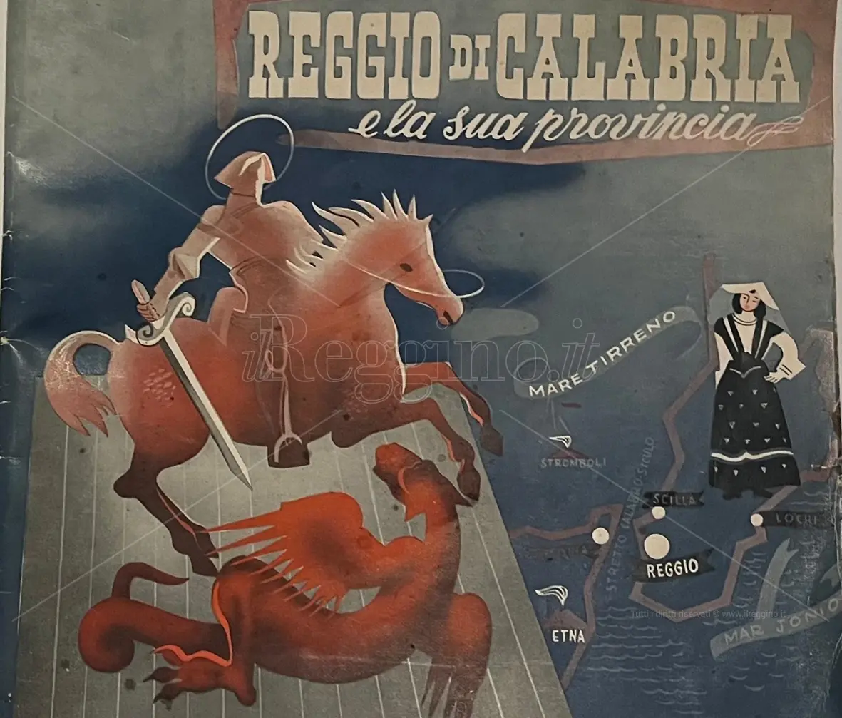San Giorgio “accoglie” i turisti a Reggio: il Patrono sulla copertina della guida turistica del 1952