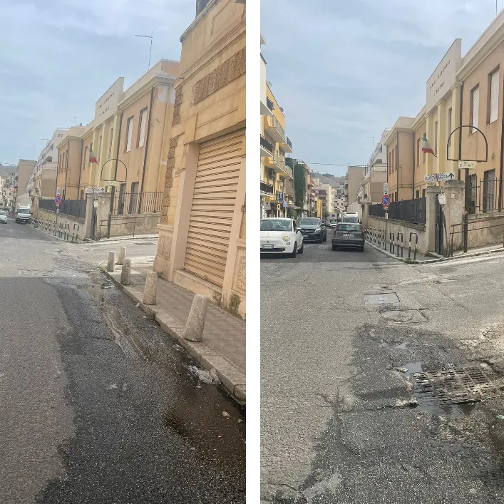 Reggio, la denuncia dei cittadini: «Ancora fogna a cielo aperto davanti al Galilei-Pascoli»
