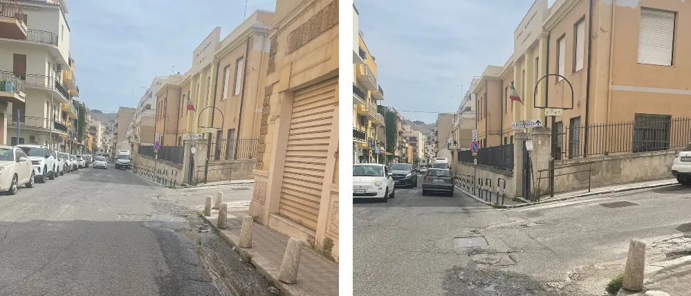 Reggio, la denuncia dei cittadini: «Ancora fogna a cielo aperto davanti al Galilei-Pascoli»