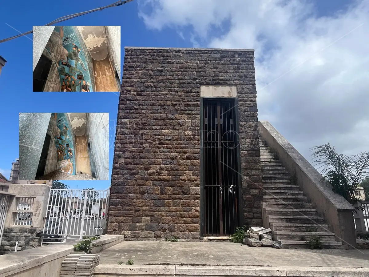 Reggio, il mosaico dell'ex torretta di palazzo De Mojà: in autunno il cantiere di restauro dell'Accademia di Belle Arti - FOTO e VIDEO