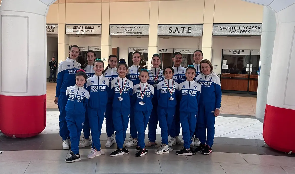 Reggio, campionati nazionali di Ginnastica Ritmica: 4 medaglie d'oro per la Restart