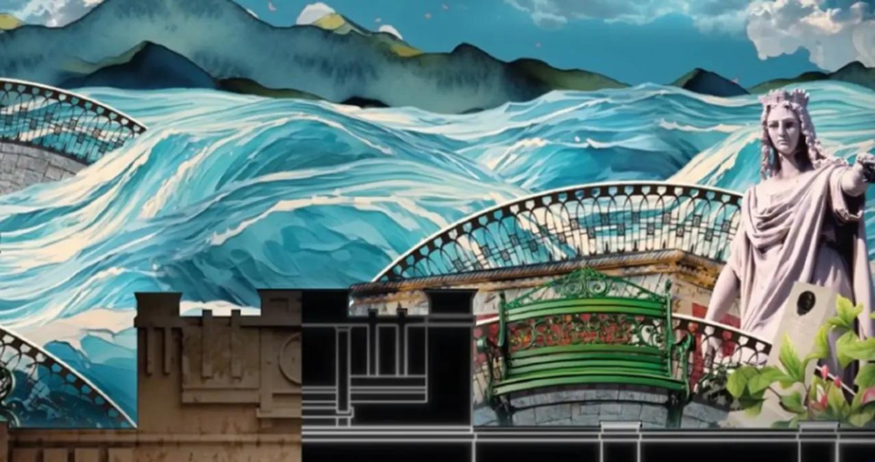 Reggio, i riflessi dei miti passati sulla facciata di palazzo San Giorgio