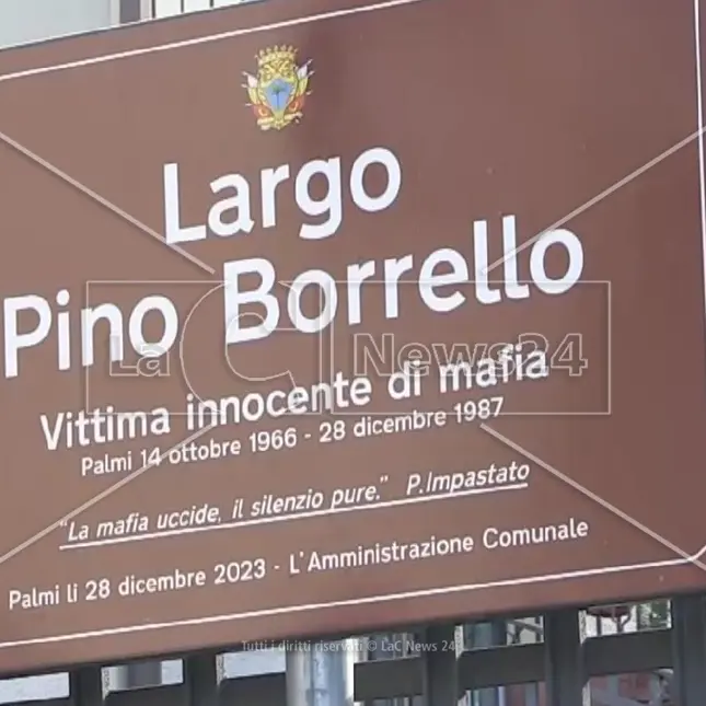 Pino Borrello rivive nella piazza che Palmi gli intesta