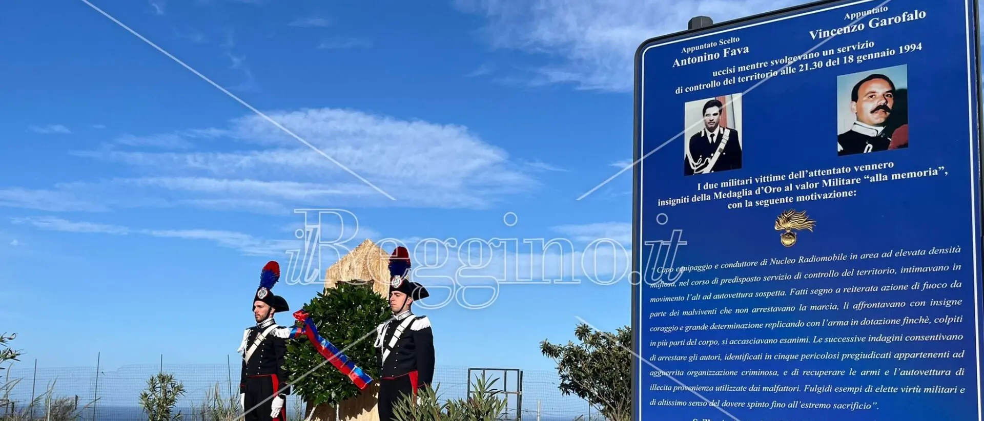 A Scilla la commemorazione solenne dei carabinieri Antonino Fava e Vincenzo Garofalo uccisi trent'anni fa - VIDEO