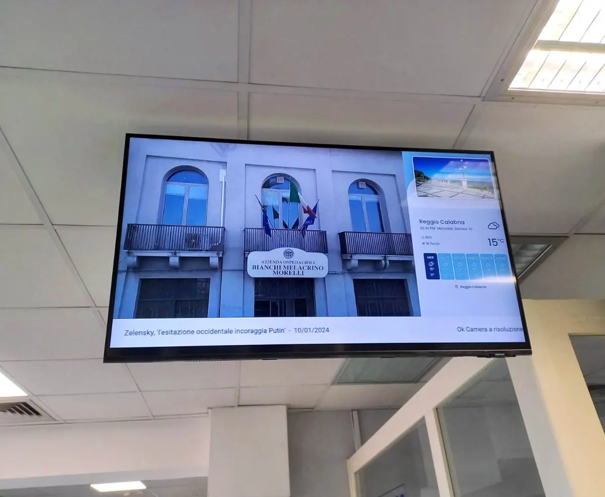 Reggio, il Gom ha attivato un servizio di Digital Signage
