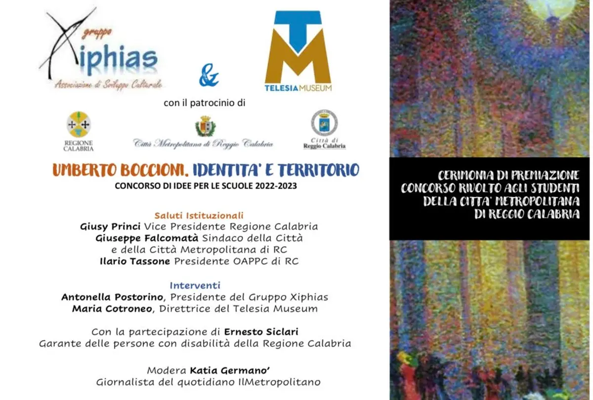 Reggio, venerdì la cerimonia del concorso “Futurismo versus Futuro Prossimo. Nuove Generazioni per una Città che RI-sale”