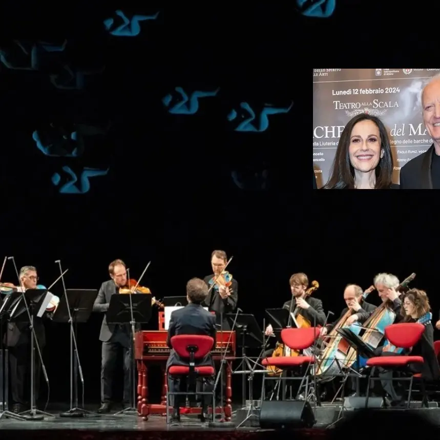 A Milano la prima dell'Orchestra del Mare, Santo Versace e Francesca De Stefano: «Emozionati di sostenere il progetto Metamorfosi»