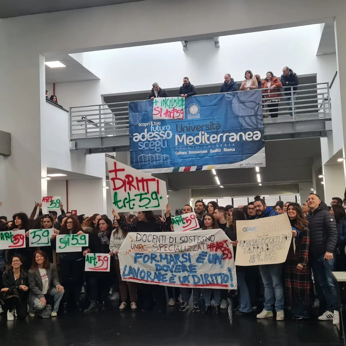 UniRc, anche i corsisti della Mediterranea protestano contro l'abolizione dell'art. 59