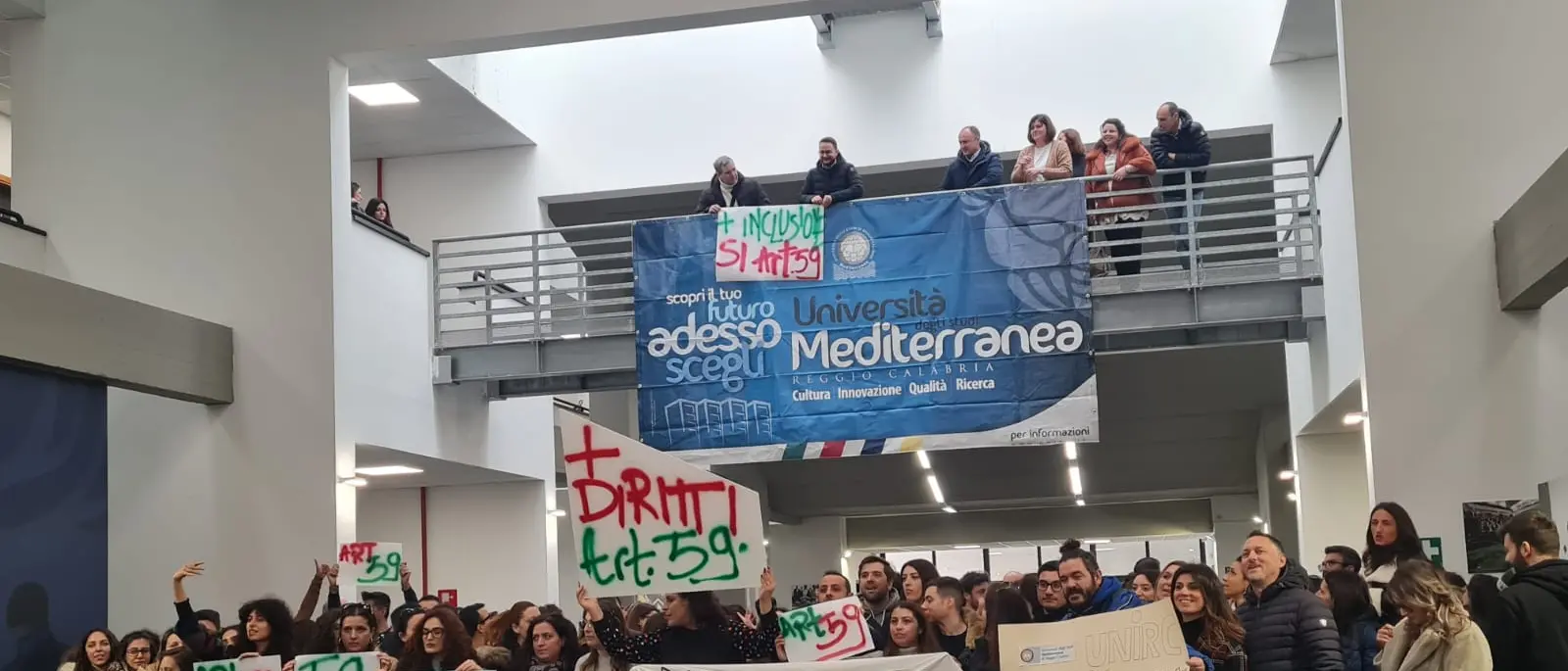 UniRc, anche i corsisti della Mediterranea protestano contro l'abolizione dell'art. 59