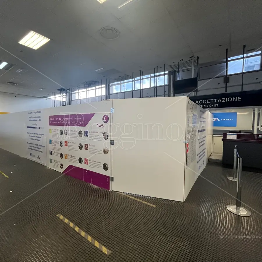 Aeroporto Reggio, al Tito Minniti lavori in corso per il nuovo punto ristoro e per l’impianto smistamento bagagli