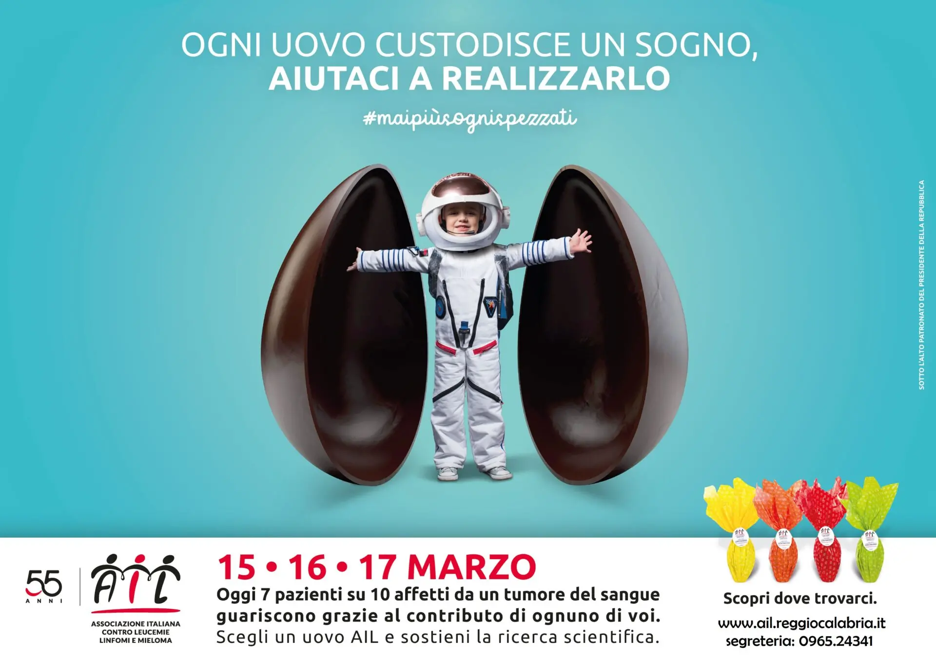 Reggio, in piazza da domani al 17 tornano le uova di Pasqua Ail