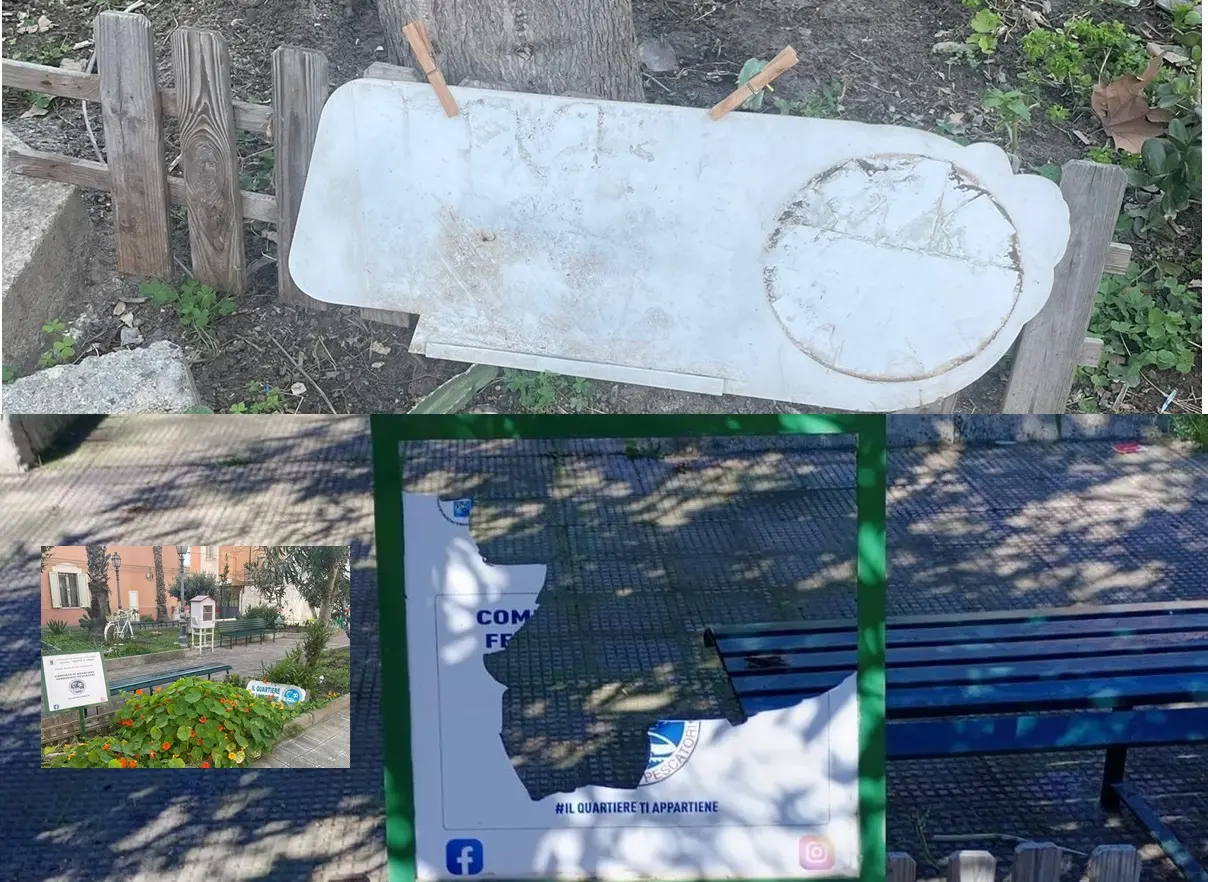 Reggio, danneggiamenti piazzetta del viale Galilei: il comitato Ferrovieri Pescatori sporge denuncia