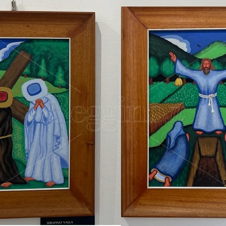 Reggio, a palazzo Crupi sofferenza e speranza palpitano ne \"La via Crucis\" dell'artista Serafino Valla - FOTO e VIDEO