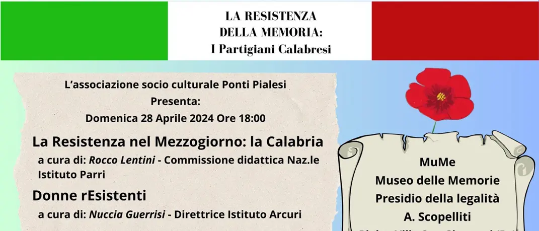 A Villa San Giovanni il terzo appuntamento \"La Resistenza nel Mezzogiorno: la Calabria\"