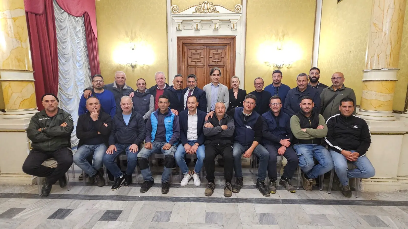 A palazzo San Giorgio il saluto dell’Amministrazione comunale ai dipendenti di Castore del settore idrico