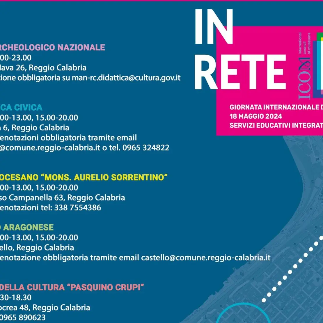 Musei in Rete: sabato 18 Maggio un’apertura sinergica degli Istituti culturali della Città di Reggio Calabria