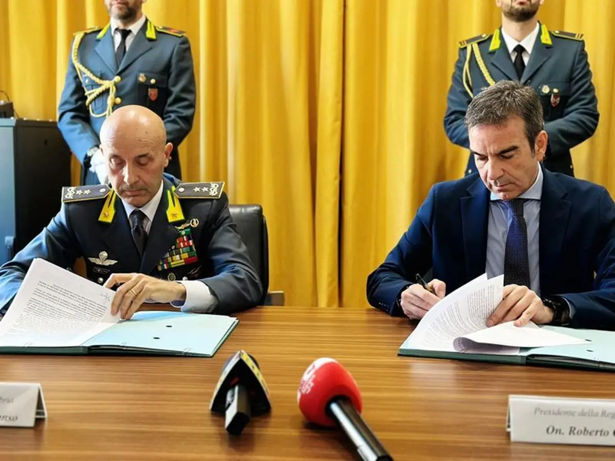 Regione, rinnovato il protocollo d'intesa con la Guardia di Finanza