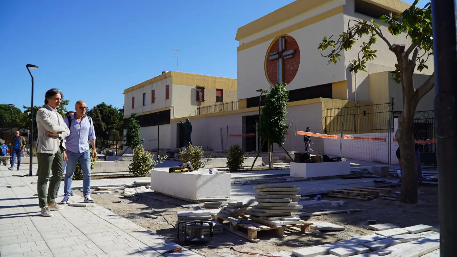 Reggio, rinasce la piazza del Divin Soccorso: quasi ultimati i lavori di rigenerazione della nuova Agorà nel cuore di Gebbione