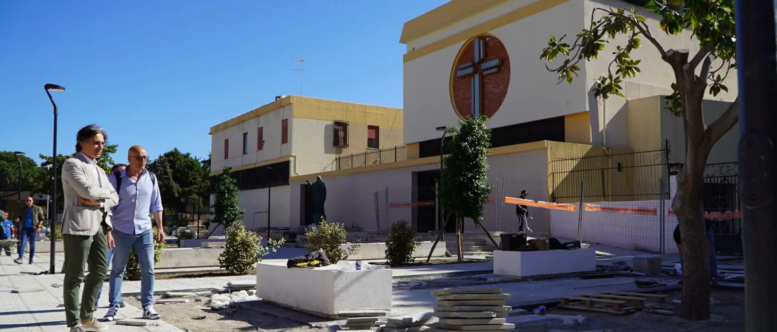 Reggio, rinasce la piazza del Divin Soccorso: quasi ultimati i lavori di rigenerazione della nuova Agorà nel cuore di Gebbione