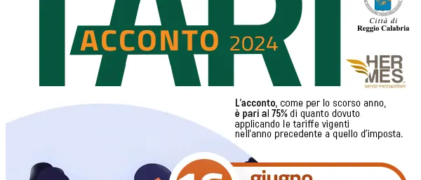 Reggio, scadenze Tari 2024: l'avviso dell'Hermes