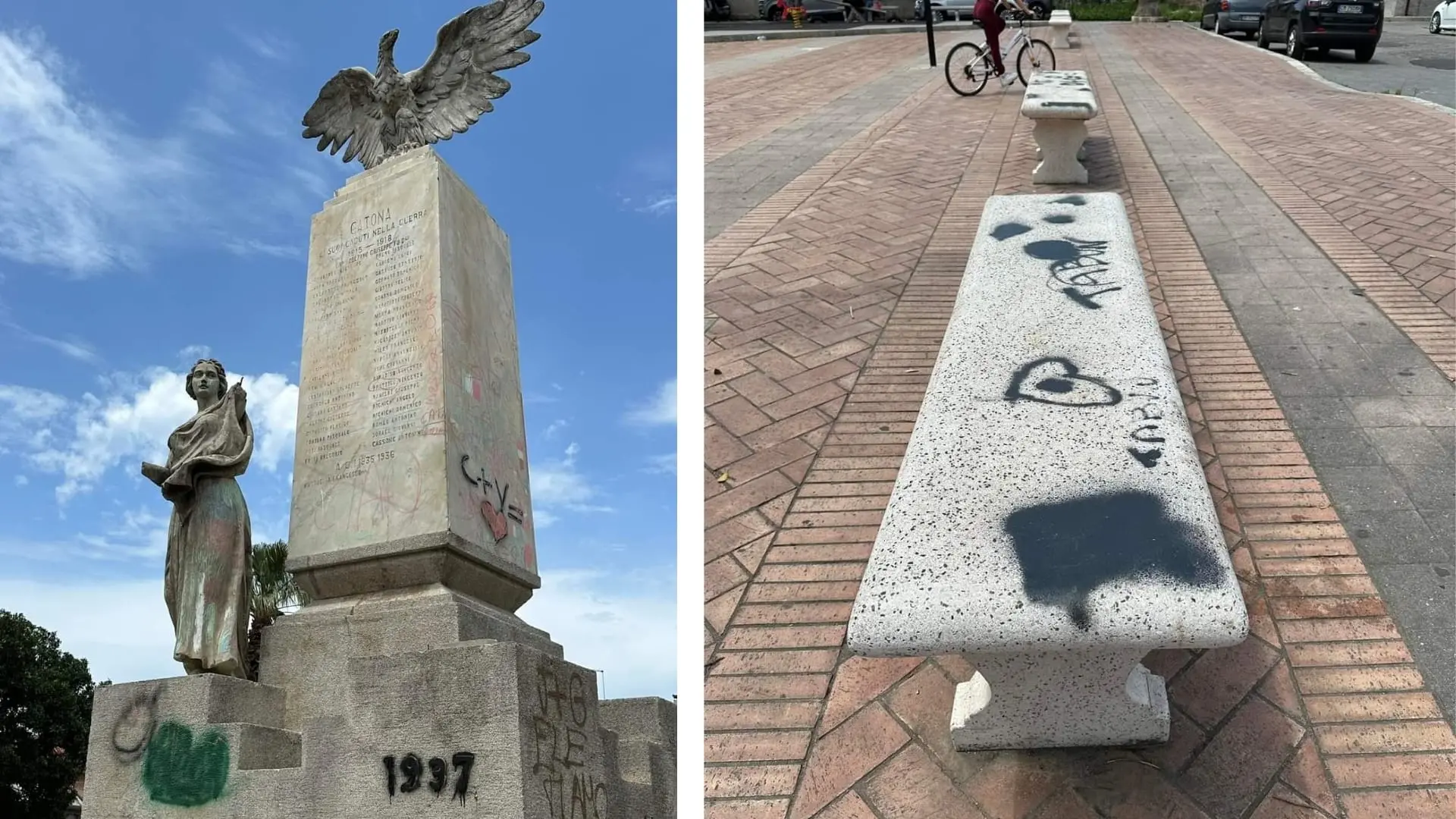 Vandali ancora in azione a Catona: la comunità grida «Basta!» e reagisce