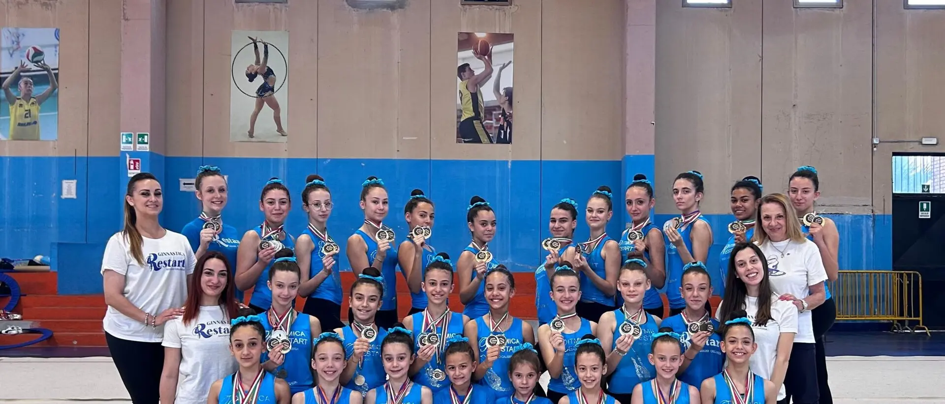 Reggio, 24 titoli al Campionato Nazionale di Ginnastica Ritmica Csain per l'A.S.D. Restart