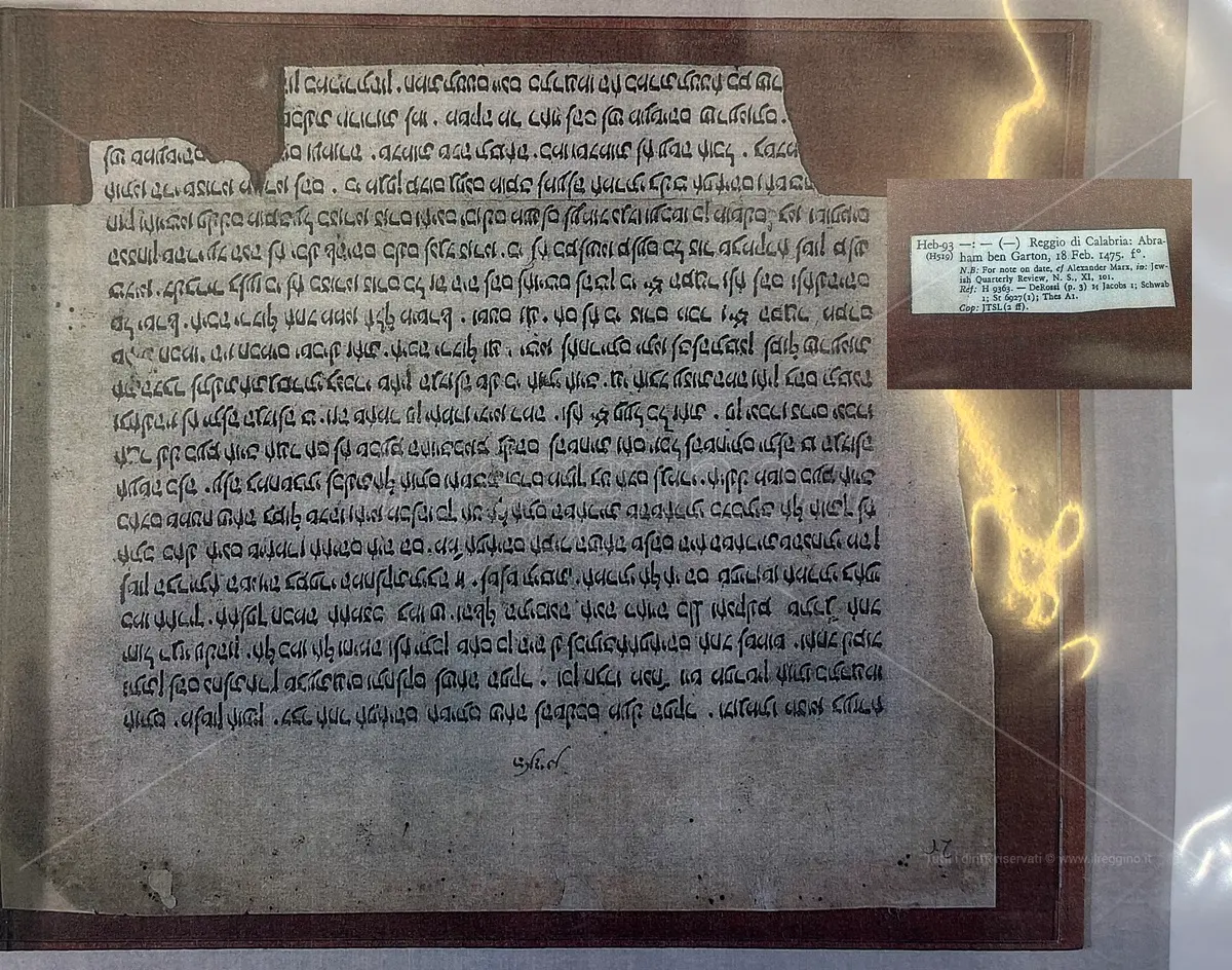 A New York frammenti del prezioso Commentario al Pentateuco di Rashi stampato a Reggio nel 1475