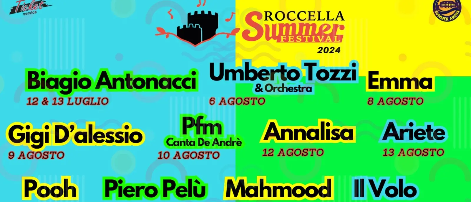 Roccella Summer Festival, boom di prevendite da tutta Italia per i concerti in programma al Teatro al Castello