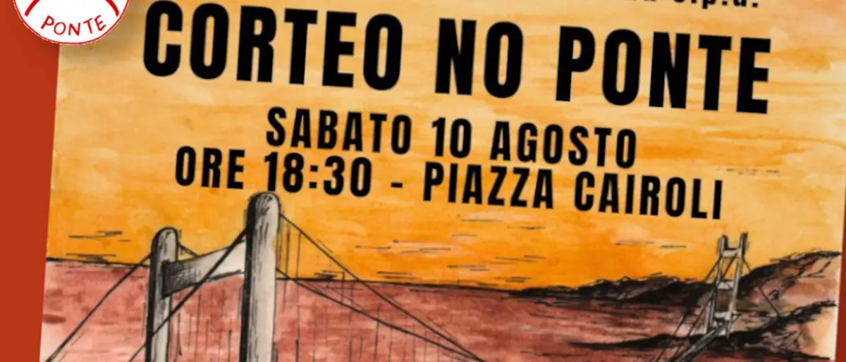 No ponte Calabria aderisce alla manifestazione in programma a Messina il prossimo 10 agosto