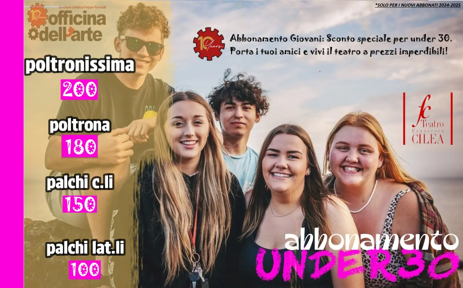 Officina dell'Arte: \"rendere il teatro più accessibile a tutti\", tre nuove proposte per giovani, gruppi e over 65