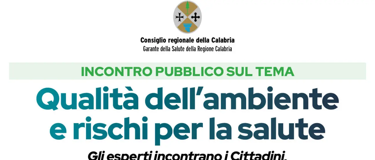 Ambiente e rischi per la salute, convegno con il Garante a Palazzo Campanella