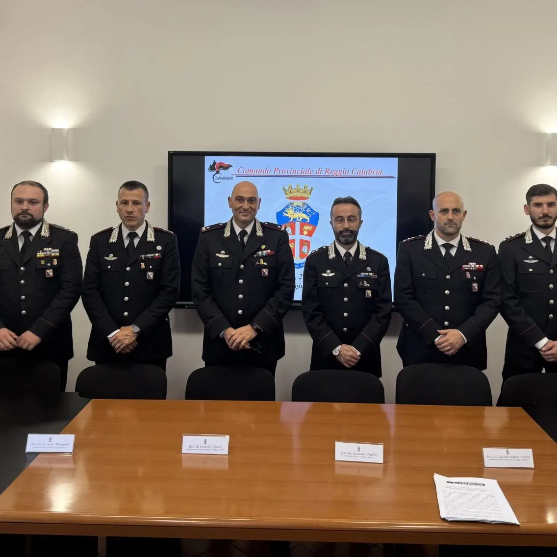 Carabinieri Reggio Calabria, presentazione nuovi ufficiali destinati al Comando Provinciale