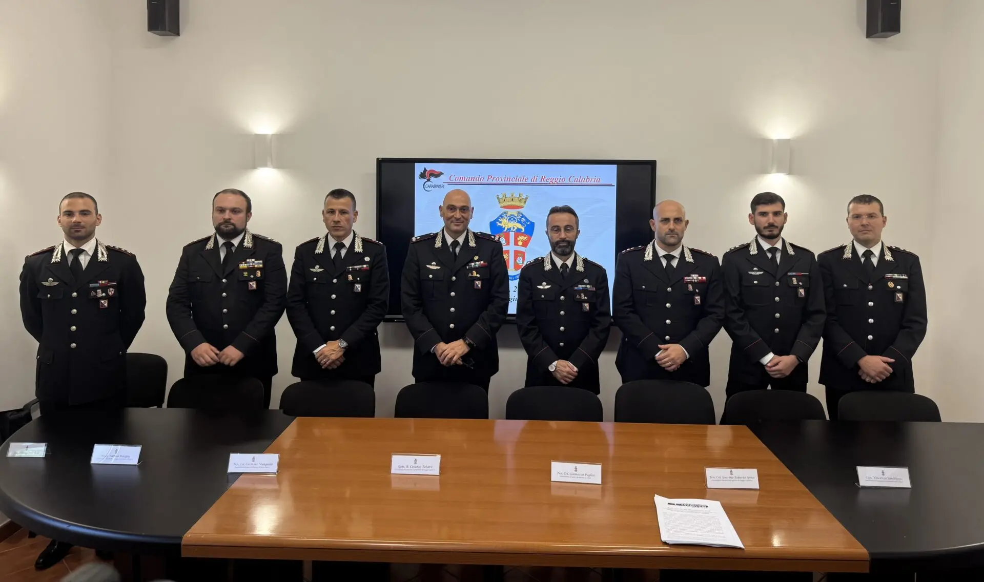 Carabinieri Reggio Calabria, presentazione nuovi ufficiali destinati al Comando Provinciale