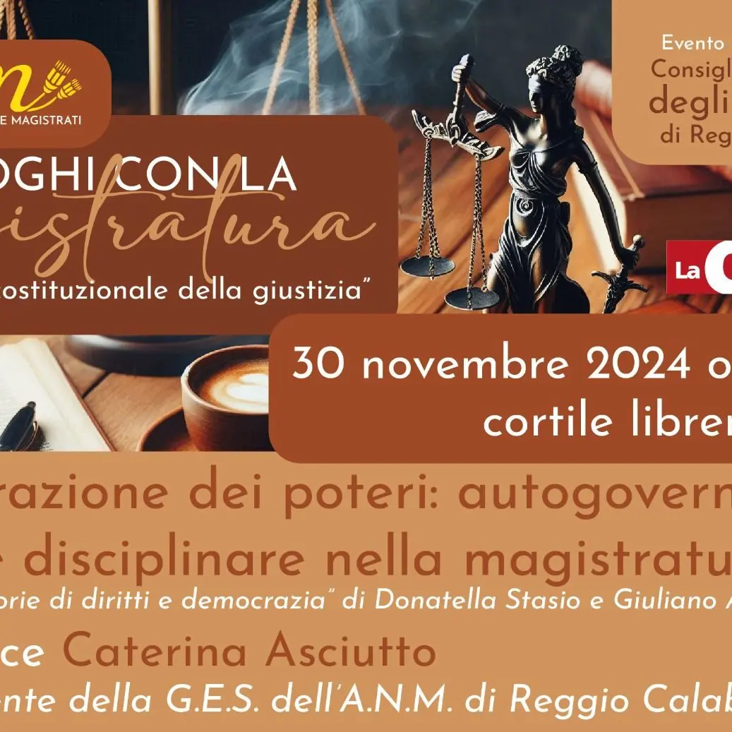 Dialoghi con la magistratura, sabato il secondo evento alla libreria Ubik di Reggio Calabria