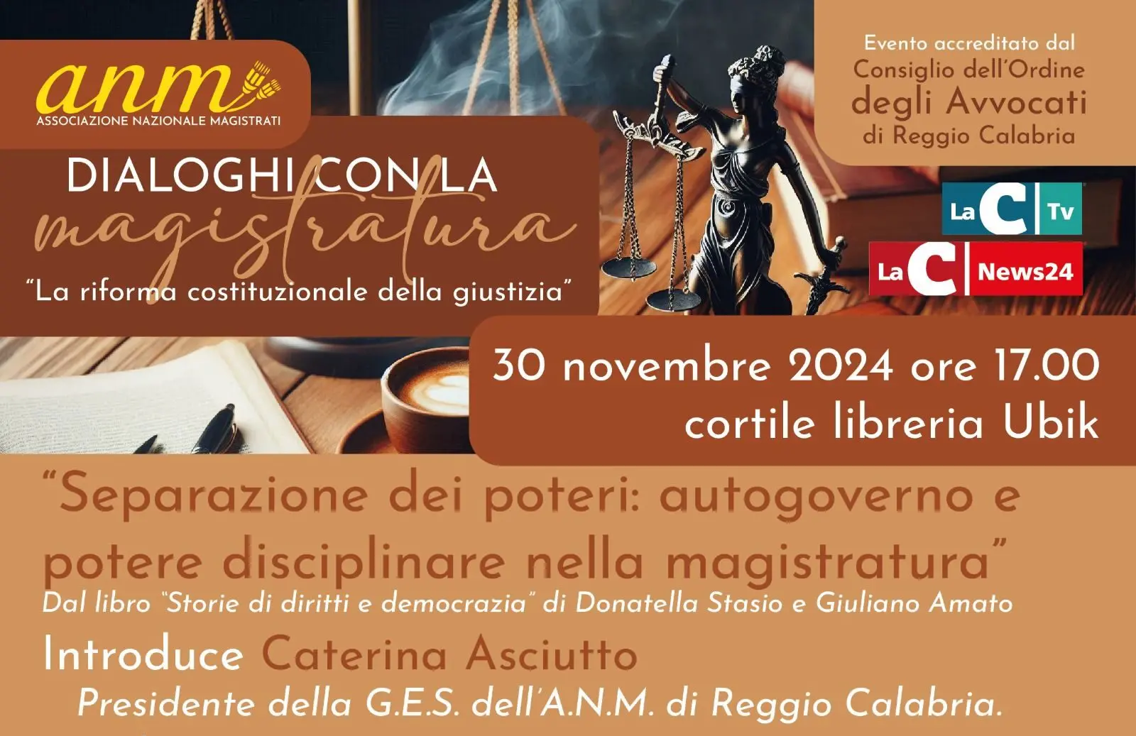 Dialoghi con la magistratura, sabato il secondo evento alla libreria Ubik di Reggio Calabria