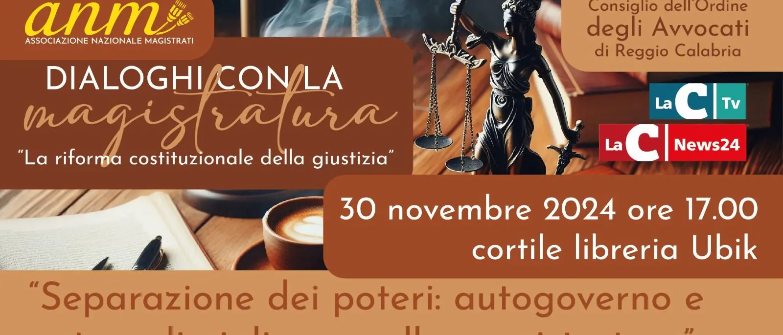 Dialoghi con la magistratura, sabato il secondo evento alla libreria Ubik di Reggio Calabria
