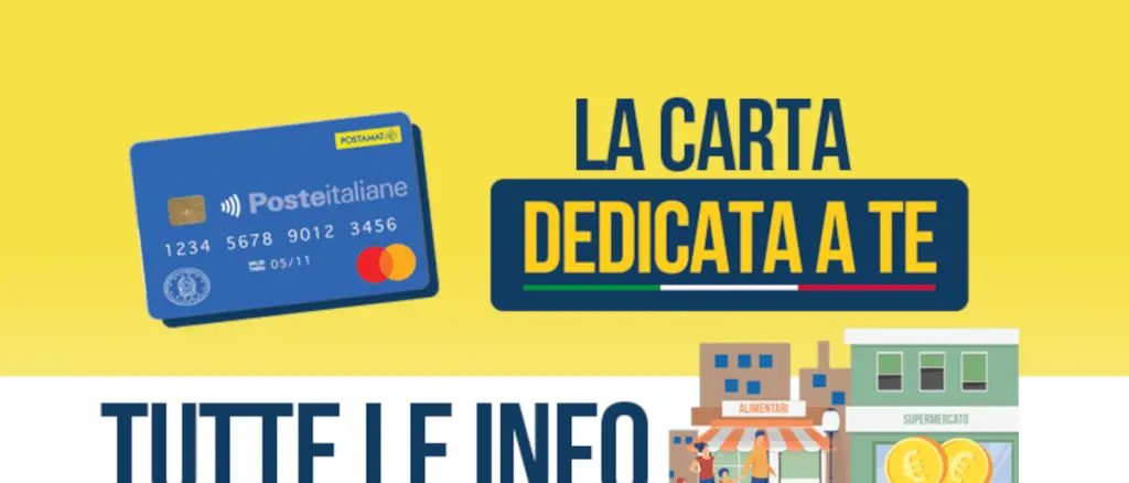 Carta \"Dedicata a te\", attivazione entro il 15 dicembre per i beneficiari del contributo alimentare